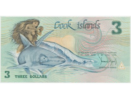 44769 cookovy ostrovy 3 dollars 1987 p 3