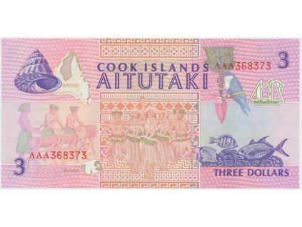 Cookovy Ostrovy, 3 Dollars (1992), P.7