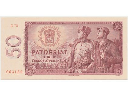 Československo, 50 Koruna 1964, série G, Hej.103cG