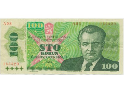 44898 44898 ceskoslovensko 100 koruna 1989 hej 110a