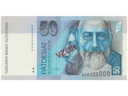 45618 45618 50 koruna 16 11 2005 k 00000000 bankovni vzor hej sk45v1