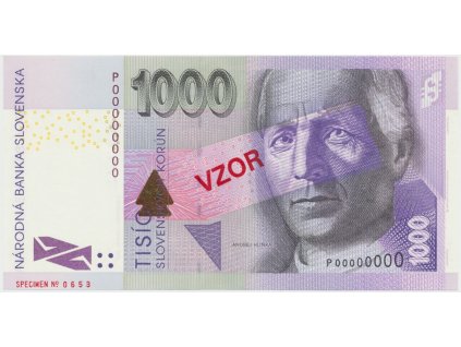 1000 Koruna / 1. 8. 2007, P 00000000, bankovní vzor, Hej.SK49V1