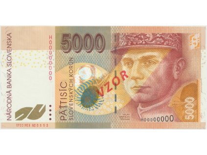 45636 5000 koruna 17 11 2003 h 00000000 bankovni vzor hej sk41v1