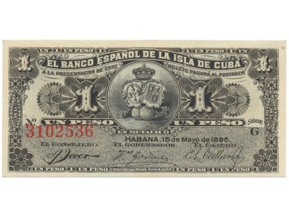 45810 45810 kuba 1 peso 1896 p 47a