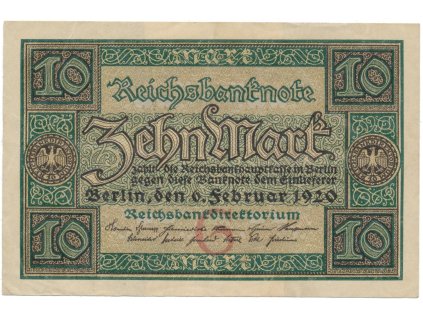 45867 45867 nemecko 10 mark 1920 7 mistny cislovac ro 63a