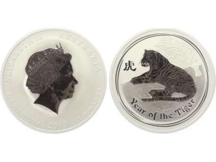 45951 australie 2 dollars 2010 cinsky lunarni kalendar tygr