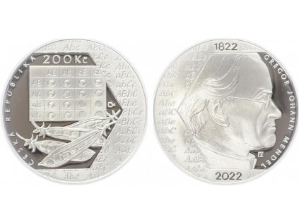 200 Kč 2022 - Gregor Johann Mendel, PROOF