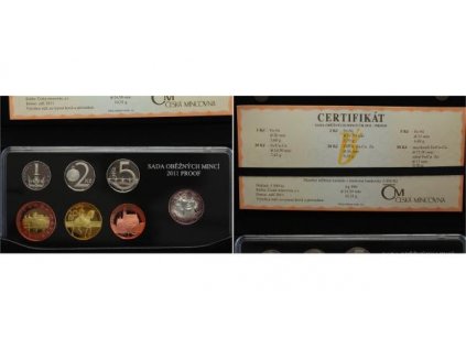 Ročníková sada 2011, kožená etue a certifikát, PROOF