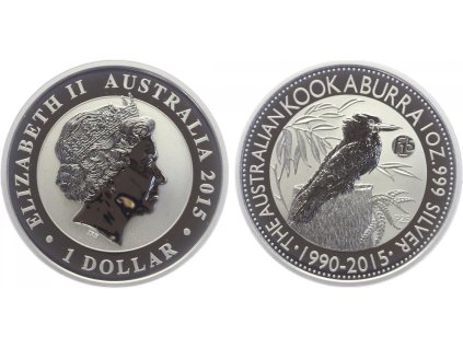 1 Dollar 2015 - Kookaburra, Ag 0,999 (31,10 g), 1 Oz, PROOF