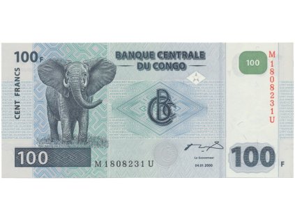 Kongo Dem. Republika, 100 Francs 2000, tisk G&D, P.92