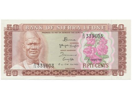 47256 47256 sierra leone 50 cents 1984 p 4e