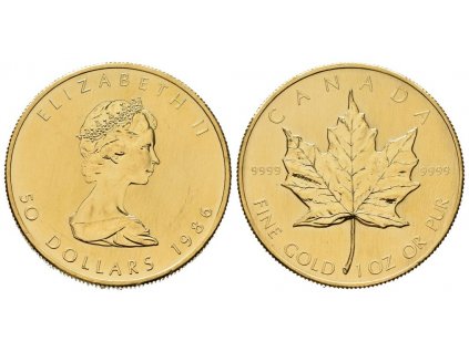 47445 kanada 50 dollars 1986 maple leaf