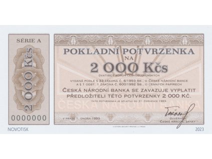 47487 47487 ceska republika 2000 kcs 1 2 1993 hej cz1 soucast kompletu novotisku vytistenych stc praha naklad 500 ks