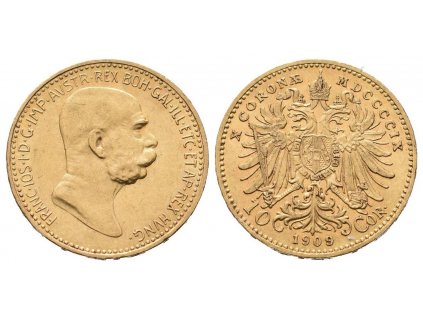 47574 10 koruna 1909 typ marschall