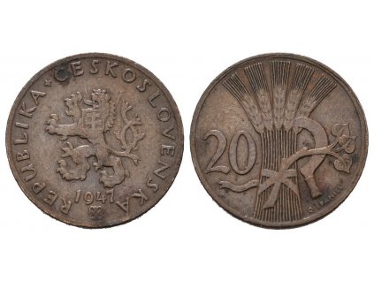 20 haléř 1947, vzácný