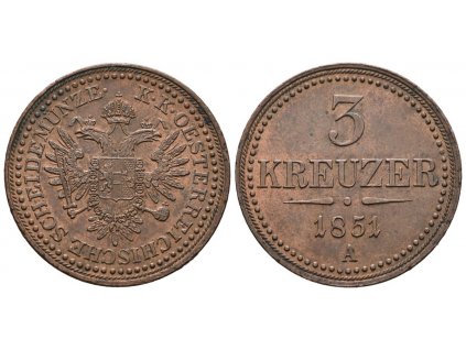 48261 48261 3 krejcar 1851 a