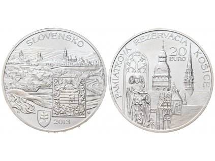48276 20 euro 2013 pamatkova rezervace kosice etue certifikat proof