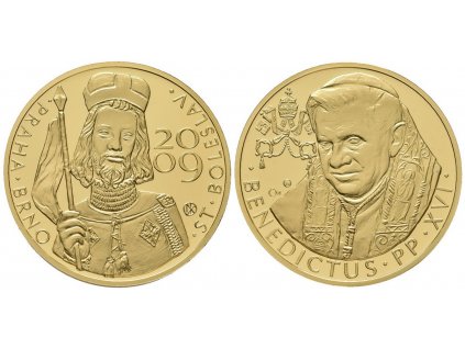 48388 medaile 2009 benedikt xvi navsteva papeze