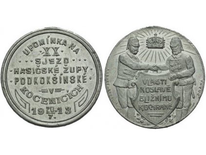 Kocenice - Upomínka na XX. sjezd hasičské župy Podkokšínské