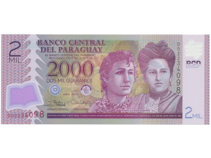 48712 48712 paraguay 2000 guaranies 2017 plastova p 228d