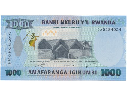 48811 rwanda 1000 francs 2019 p 39b