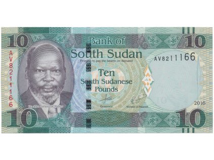Súdán Jižní, 10 Sudanese Pounds 2016, P.12b