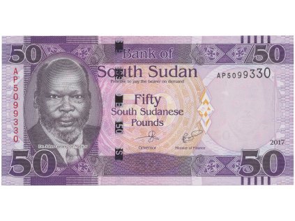 Súdán Jižní, 50 Sudanese Pounds 2017, P.14c