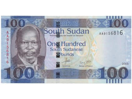 Súdán Jižní, 100 Sudanese Pounds 2015, P.15a