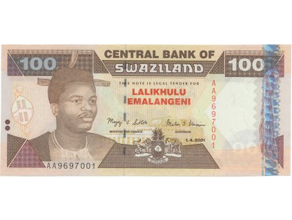 48997 48997 svazijsko 100 emalangeni 2001 p 32a
