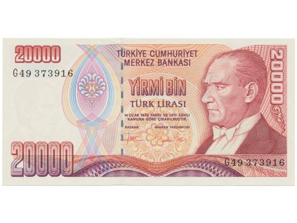 Turecko, 20.000 Lira (1995), P.202