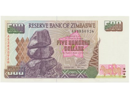 49129 49129 49129 zimbabwe 500 dollars 2001 p 11a