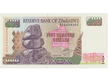 49132 49132 zimbabwe 500 dollars 2004 p 11b