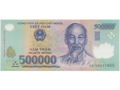 Vietnam, 500.000 Dong 2008, P.124e, plastová