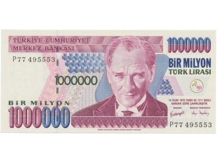 Turecko, 1.000.000 Lira (2002), P.213