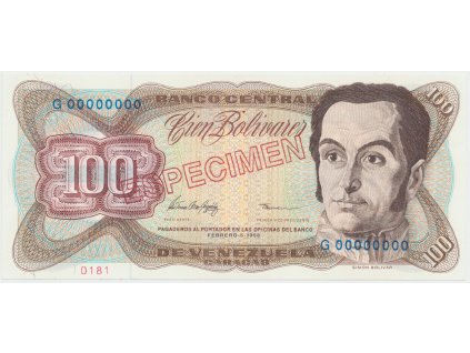 49858 49858 49858 venezuela 100 bolivares 1998 anulat especimen p 66fs