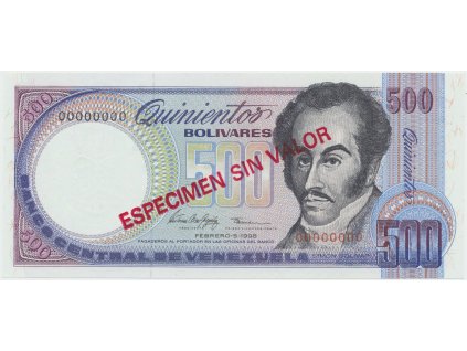 49864 49864 49864 venezuela 500 bolivares 1998 anulat especimen sin valor p 67fs