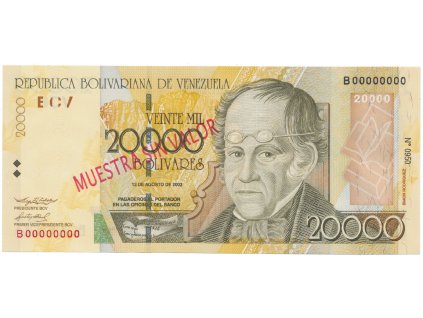 49924 49924 venezuela 20 000 bolivares 2002 anulat muestra sin valor p 86bs