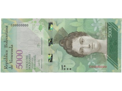 Venezuela, 5000 Bolivares 2016, anulát - vzor, C 00000000, P.97asC