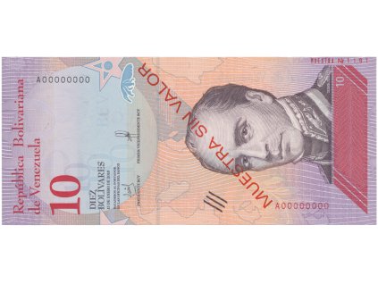 Venezuela, 10 Bolivares 2018, anulát - MUESTRA SIN VALOR, P.103as