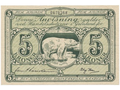 50200 gronsko 5 kroner 1953 1967 p 18a