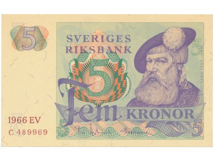 50440 svedsko 5 kronor 1966 p 51a