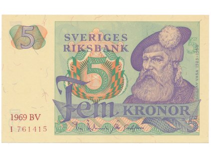 Švédsko, 5 Kronor 1969, P.51a
