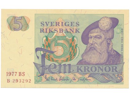 Švédsko, 5 Kronor 1977, P.51c