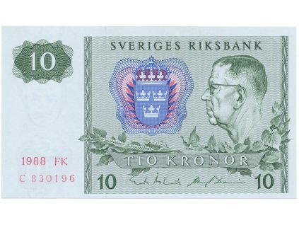 Švédsko, 10 Kronor 1988, P.52e