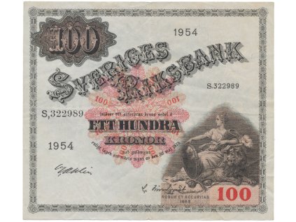 50530 50530 svedsko 100 kronor 1954 p 36aj