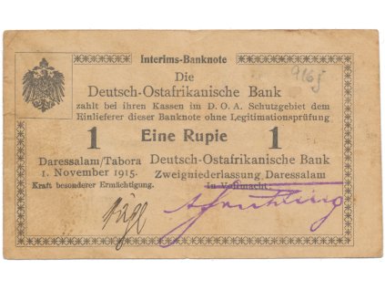 50650 nemecka vychodni afrika 1 rupie 1 11 1915 serie r r 916j