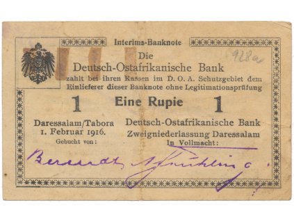 50683 50683 nemecka vychodni afrika 1 rupie 1 2 1916 serie f2 r 928a