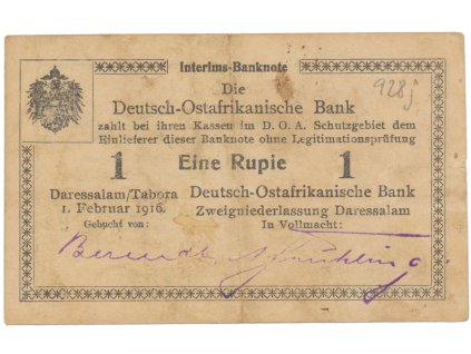 50692 50692 nemecka vychodni afrika 1 rupie 1 2 1916 serie p2 r 928j