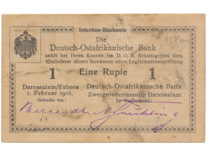 50698 50698 nemecka vychodni afrika 1 rupie 1 2 1916 serie s2 r 928m