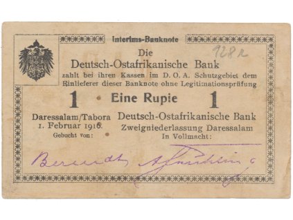 50704 nemecka vychodni afrika 1 rupie 1 2 1916 serie x2 r 928r